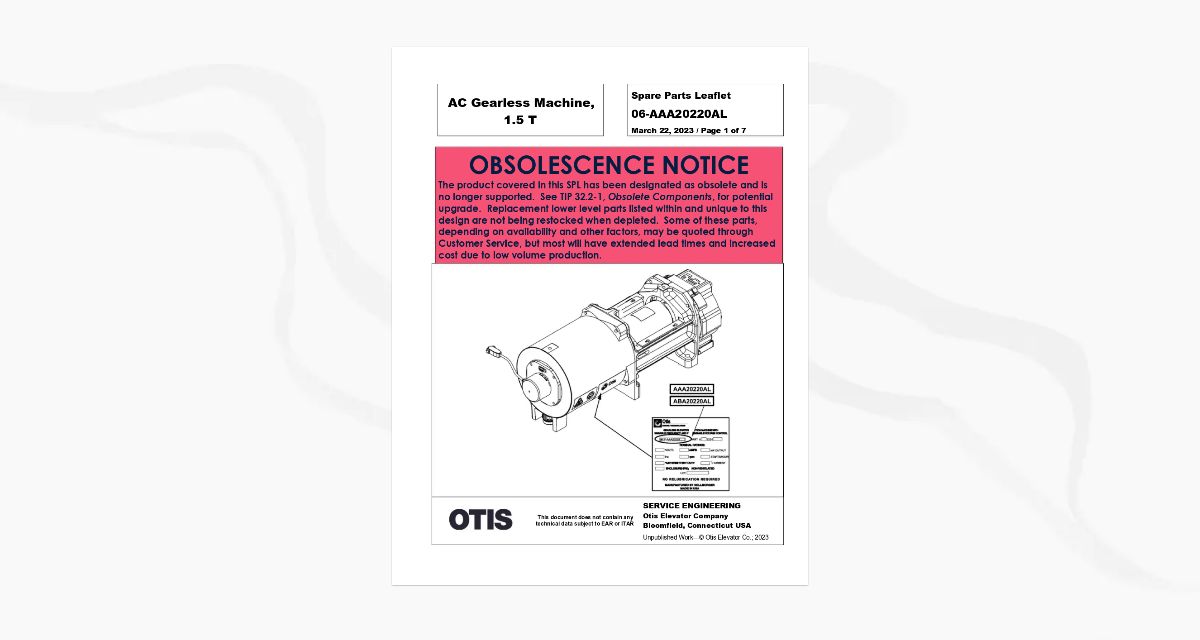(OBSOLETE) AC Gearless Machine,